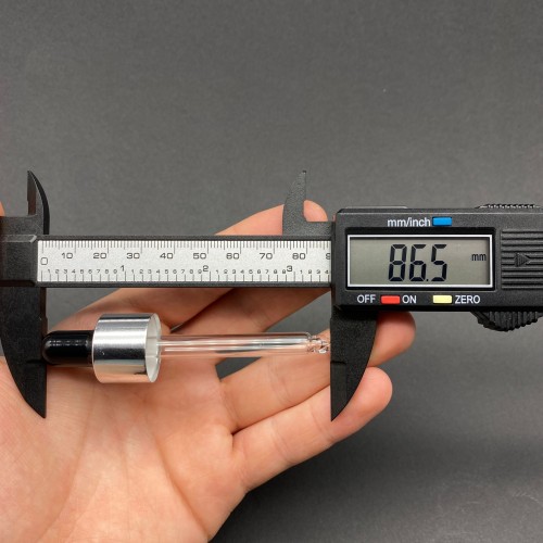 18mm - Cam Damlalık Takım Metal Kapaklı Gümüş Kapak Siyah Lastik - 20ml